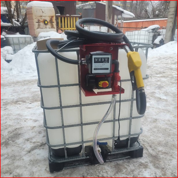 Міні АЗС 220 вольт 40 л/хв. з механічним лічильником для дизельного палива